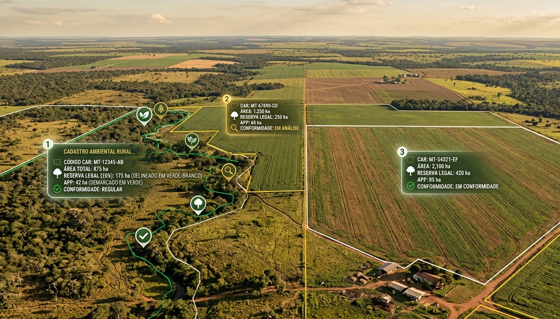 Cadastro Ambiental Rural - Mapeamento geoespacial de propriedades rurais